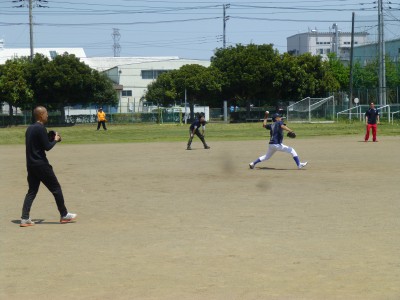 ボール飛んで・・・来い?来るな? 守備位置からの景色はいかがでしたか?